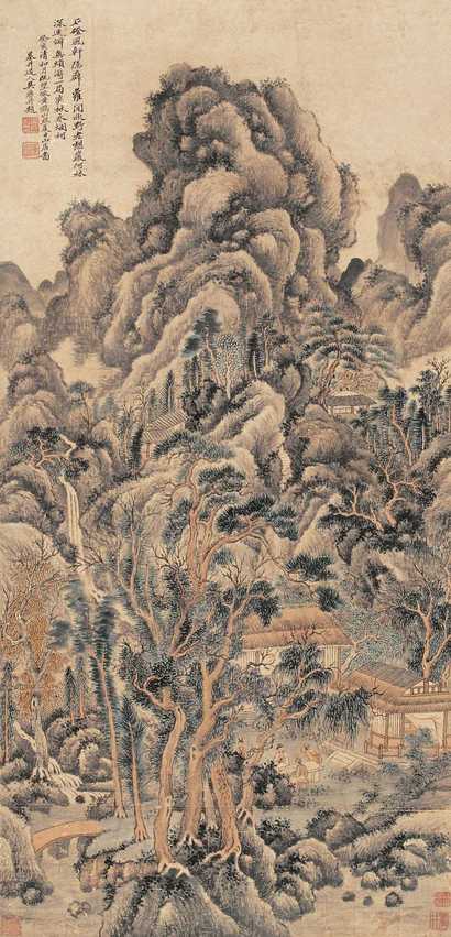 吴历 山水 立轴